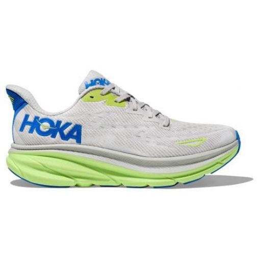 hoka clifton 9 laufschuhe grau grun blau herren