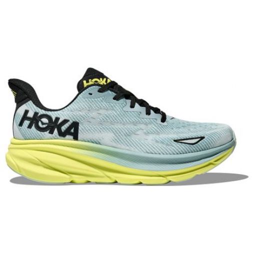 hoka clifton 9 laufschuhe blau grun herren