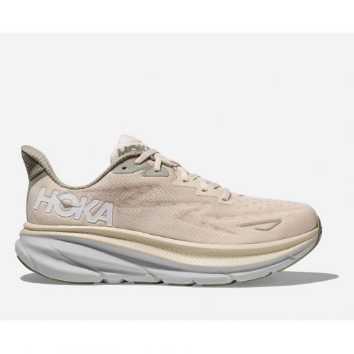 HOKA Clifton 9 Schuhe für Herren in Oat Milk/Barley Größe 52 | Straße