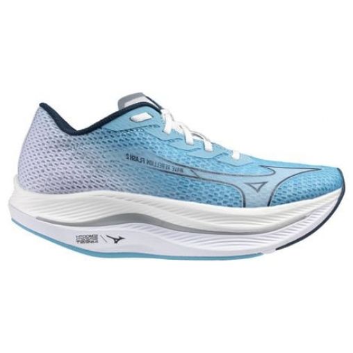 mizuno wave rebellion flash 2 laufschuhe blau weis damen