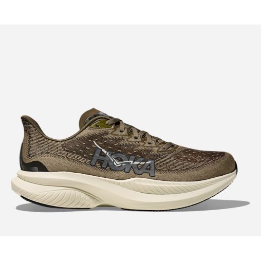 HOKA Mach 6 Schuhe für Herren in Antique Olive/Truffle Salt Größe 46 2/3 Weit | Straße