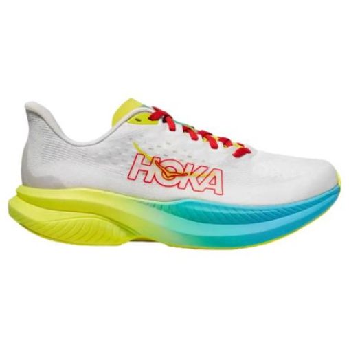 hoka mach 6 iron man laufschuhe weis mehrfarbig damen