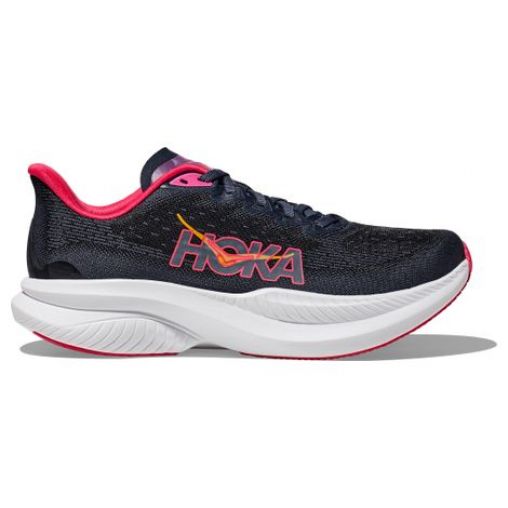 hoka mach 6 running schuhe blau pink women