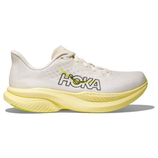hoka mach 6 running schuhe weis gelb women