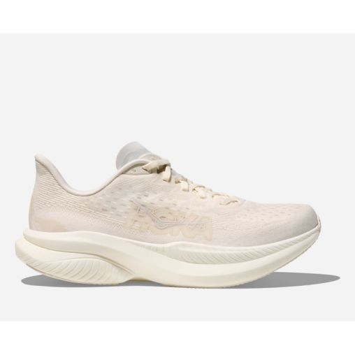 HOKA Mach 6 Schuhe für Damen in Alabaster/Cosmic Grey Größe 38 | Straße