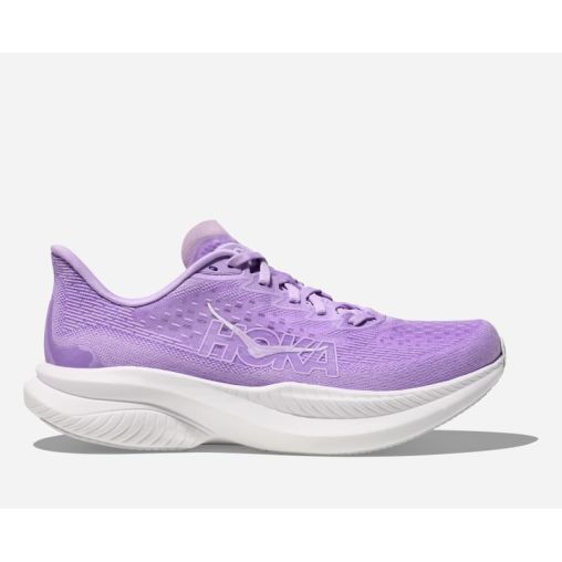 HOKA Mach 6 Schuhe für Damen in Aster Flower/White Größe 40 | Straße