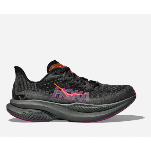 HOKA Mach 6 Schuhe für Damen in Black/Fuchsia Größe 36 | Straße