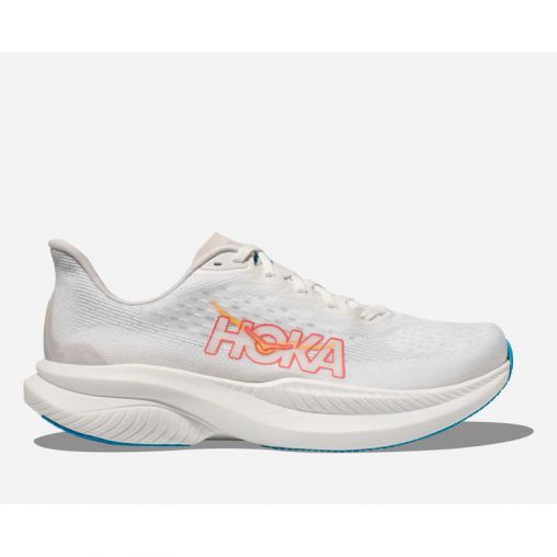 HOKA Mach 6 Schuhe für Damen in White/Nimbus Cloud Größe 36 | Straße