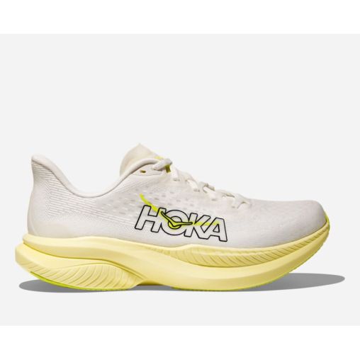 HOKA Mach 6 Schuhe für Damen in White/Neon Hoka Citrus Größe 42 2/3 | Straße