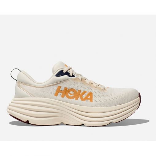 HOKA Bondi 8 Schuhe für Herren in Oat Milk/Alabaster Größe 50 2/3 | Straße