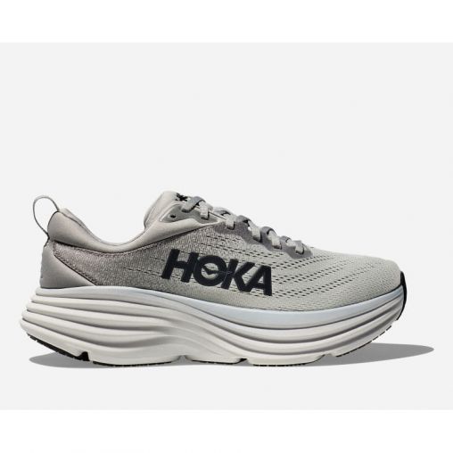 HOKA Bondi 8 Schuhe für Herren in Sharkskin/Harbor Mist Größe 48 | Straße