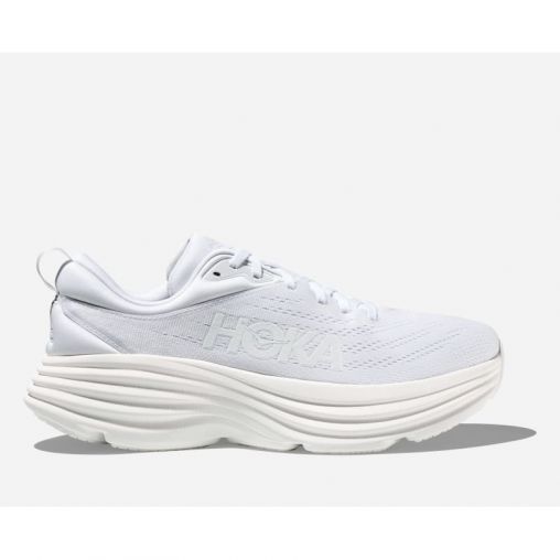 HOKA Bondi 8 Schuhe für Herren in White Größe 42 | Straße