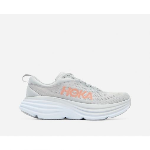 HOKA Bondi 8 Schuhe für Damen in Harbor Mist/Lunar Rock Größe 42 | Straße