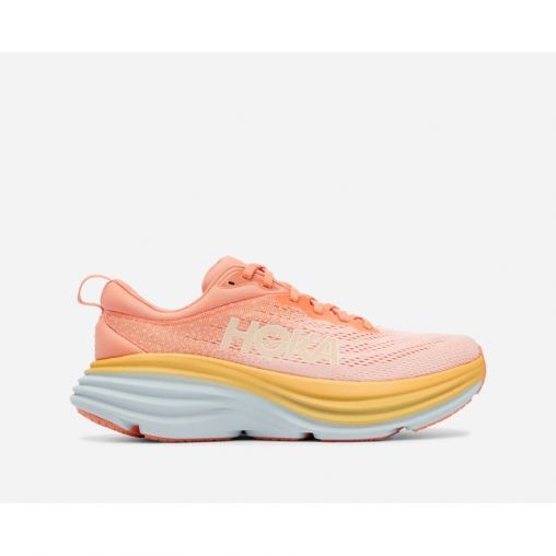 HOKA Bondi 8 Schuhe für Damen in Sea Ice/Pink Twilight Größe 36 | Straße