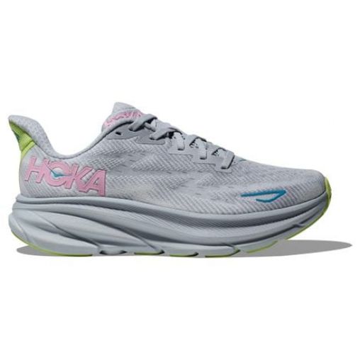 hoka clifton 9 laufschuhe grau pink grun damen