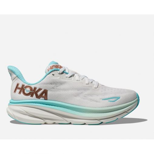 HOKA Clifton 9 Schuhe für Damen in Frost/Rose Gold Größe 36 2/3 | Straße