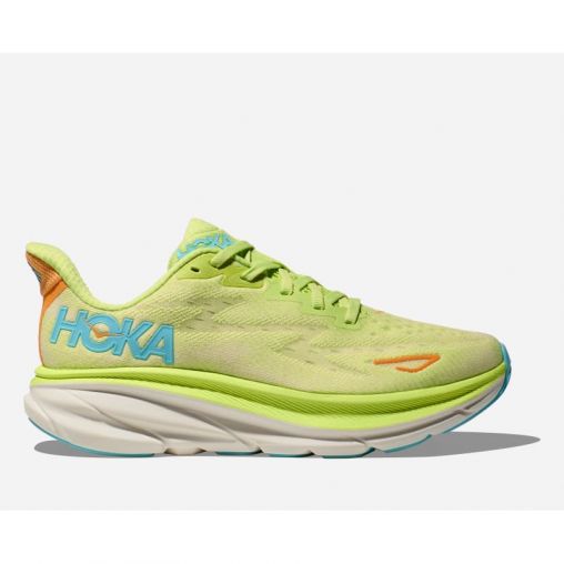 HOKA Clifton 9 Schuhe für Damen in Lettuce/Solar Flare Größe 36 2/3 | Straße