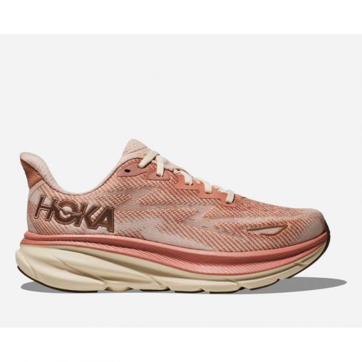 HOKA Clifton 9 Schuhe für Damen in Sandstone/Cream Größe 40 | Straße