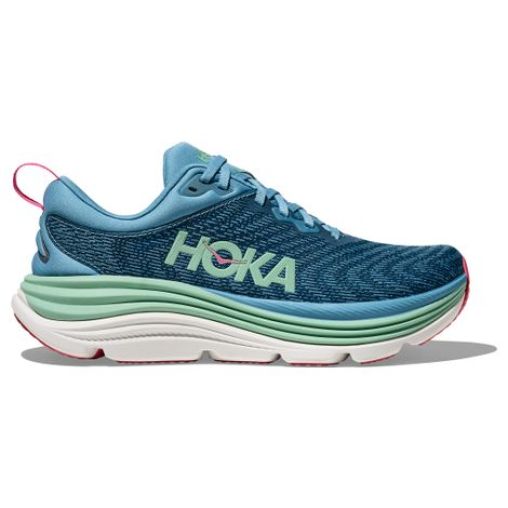 hoka gaviota 5 laufschuhe blau grun damen