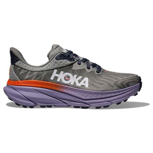 hoka challenger 7 trailrunning schuhe grau violett damen