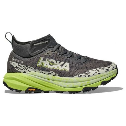 hoka speedgoat 6 mid gtx trailrunning schuhe grau grun herren
