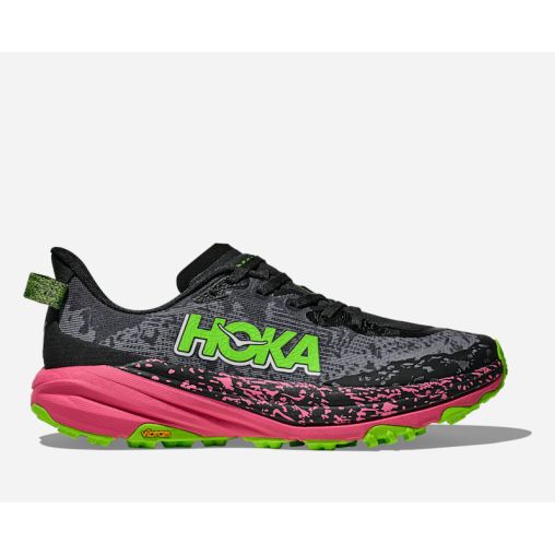 HOKA Speedgoat 6 Schuhe für Herren in Black/Neon Rose Größe 42 | Gelände