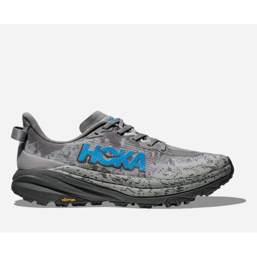 HOKA Speedgoat 6 Schuhe für Herren in Galactic Grey/Hoka Blue Größe 46 | Gelände