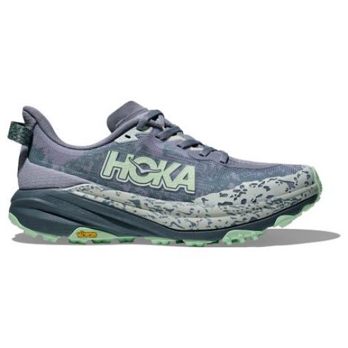hoka speedgoat 6 trailrunning schuhe blau grun damen