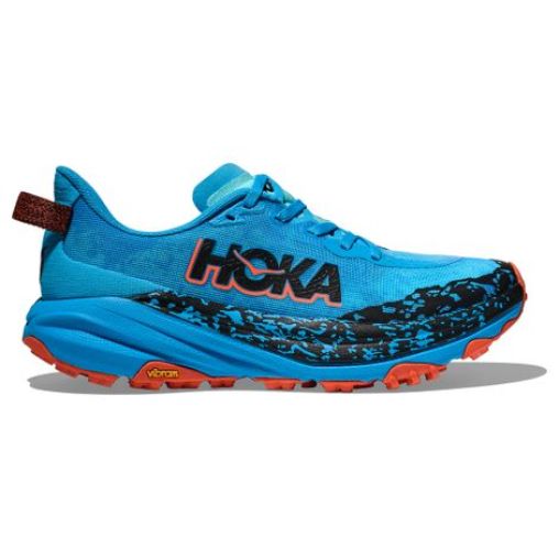 hoka speedgoat 6 trailrunning schuhe blau orange women