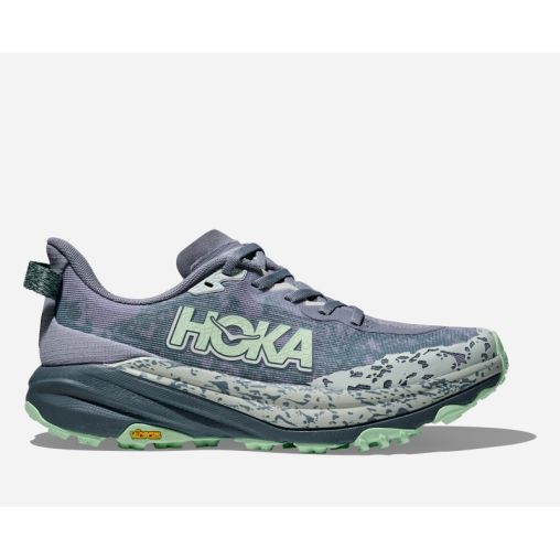 HOKA Speedgoat 6 Schuhe für Damen in Moonlight/Thunder Cloud Größe 38 2/3 | Gelände
