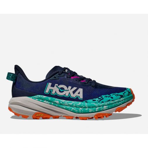 HOKA Speedgoat 6 Schuhe für Damen in Varsity Navy/Meteor Größe 45 1/3 | Gelände