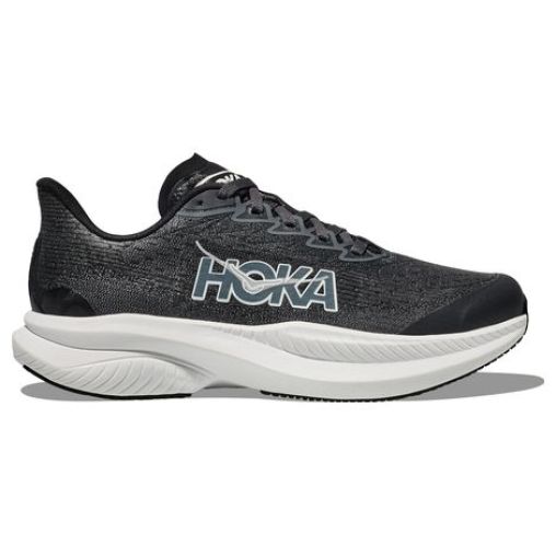 hoka one one mach 6 youth schwarz weis kinder running schuhe