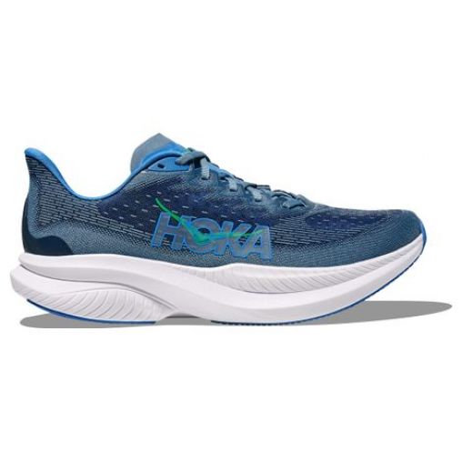 hoka mach 6 running schuhe blau weis herren