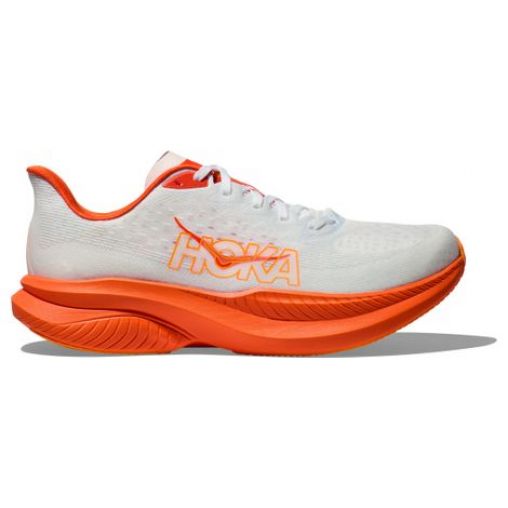 hoka mach 6 running schuhe weis rot herren