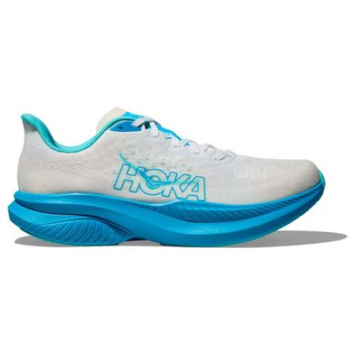 hoka mach 6 running schuhe weis blau herren