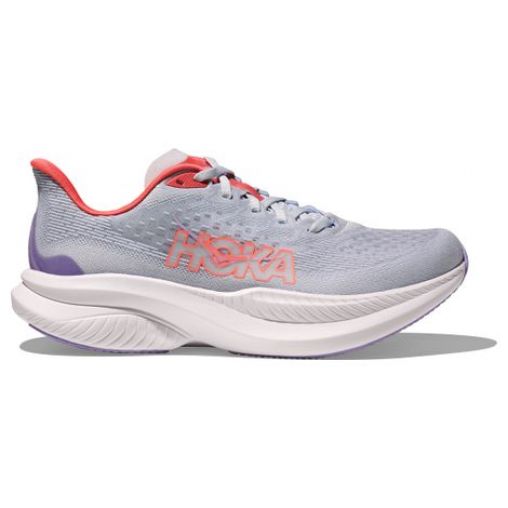 hoka mach 6 running schuhe blau pink women