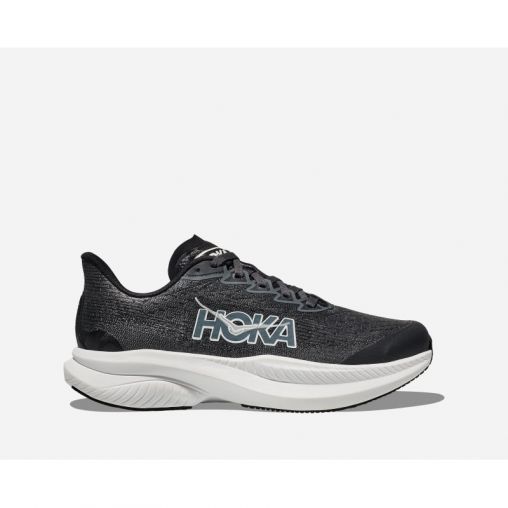 HOKA Mach 6 Schuhe für Kinder in Black/White Größe 38 2/3 | Straße