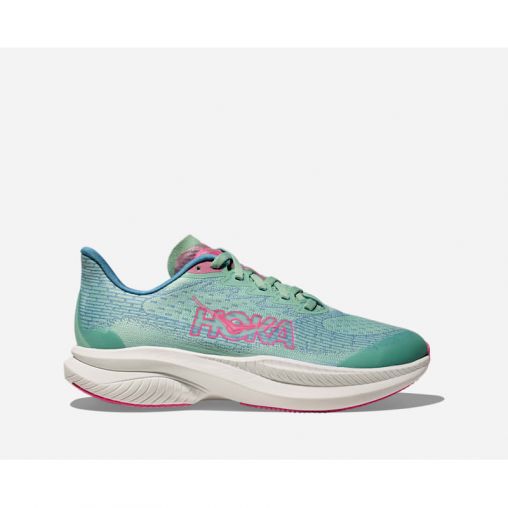 HOKA Mach 6 Schuhe für Kinder in Jadeite/Alpine Blue Größe 37 1/3Y | Straße
