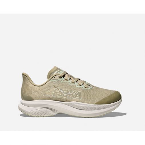 HOKA Mach 6 Schuhe für Kinder in Oyster Mushroom/Truffle Salt Größe 38 2/3Y | Straße
