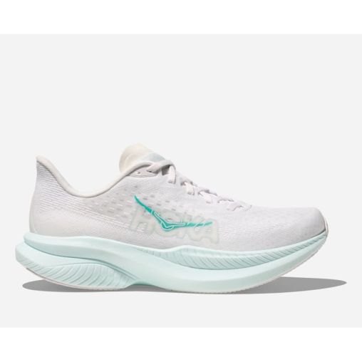 HOKA Mach 6 Schuhe für Damen in White/Droplet Größe 36 | Straße