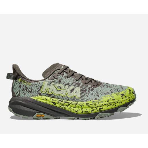 HOKA Speedgoat 6 GORE-TEX Schuhe für Herren in Slate/Aloe Vera Größe 41 1/3 | Gelände