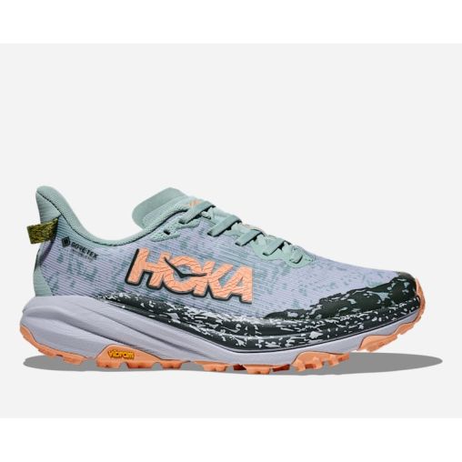 HOKA Speedgoat 6 GORE-TEX Schuhe für Damen in Jade/Ash Grey Größe 37 1/3 | Gelände