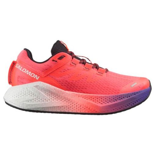 salomon aero glide 3 running schuh rot violett frau