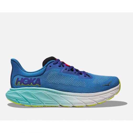 HOKA Arahi 7 Schuhe für Herren in Virtual Blue/Cerise Größe 45 1/3 | Straße