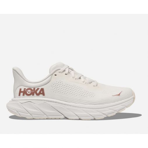 HOKA Arahi 7 Schuhe für Damen in Blanc De Blanc/Rose Gold Größe 43 1/3 | Straße