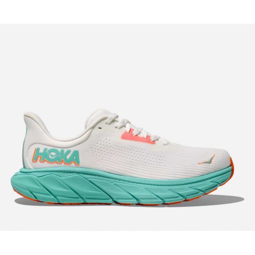 HOKA Arahi 7 Schuhe für Damen in Frost/Aqua Glow Größe 42 2/3 | Straße