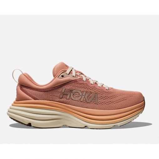 HOKA Bondi 8 Schuhe für Damen in Sandstone/Cream Größe 40 | Straße