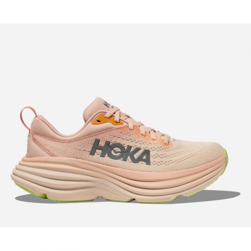 HOKA Bondi 8 Schuhe für Damen in Cream/Vanilla Größe 42 2/3 Weit | Straße