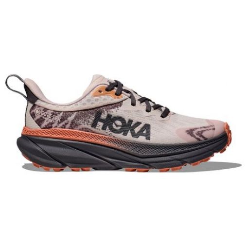 hoka challenger 7 gtx trailrunning schuhe pink grau women
