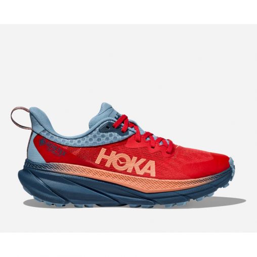 HOKA Challenger 7 GORE-TEX Schuhe für Damen in Cerise/Real Teal Größe 42 | Gelände
